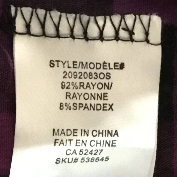 Digital Plus Black and Purple Plaid Accented Tunic Top - Size 3X - Picture 9 of 10